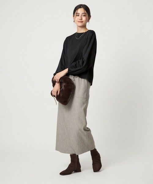 green label relaxing / グリーンレーベル リラクシング カットソー | パフギャザー ロングスリーブ プルオーバー カットソー | 詳細11