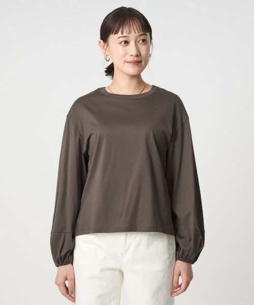 green label relaxing / グリーンレーベル リラクシング カットソー | パフギャザー ロングスリーブ プルオーバー カットソー | 詳細18