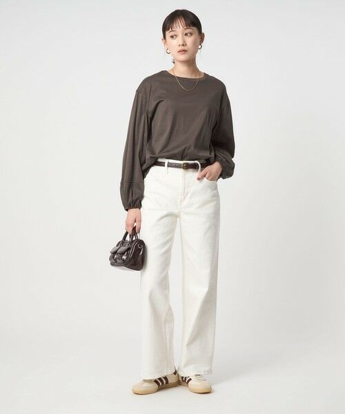 green label relaxing / グリーンレーベル リラクシング カットソー | パフギャザー ロングスリーブ プルオーバー カットソー | 詳細17