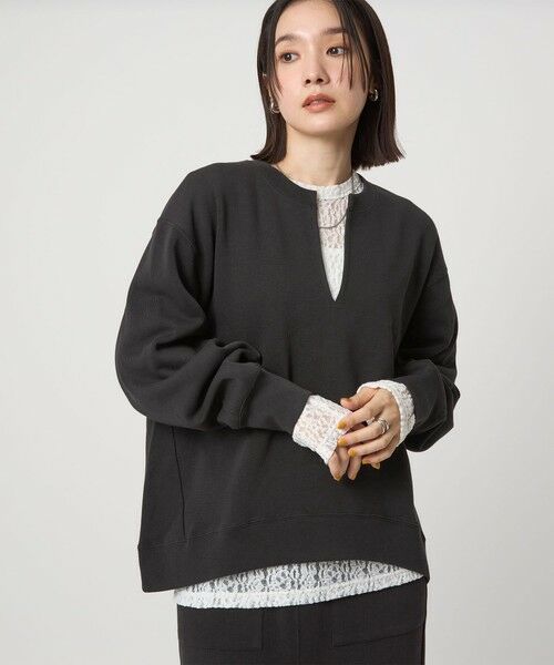 green label relaxing / グリーンレーベル リラクシング カットソー | 【WEB限定】＜at ease＞ダブルフェイス プルオーバー カットソー | 詳細1