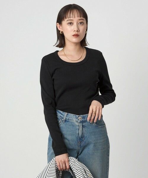 green label relaxing / グリーンレーベル リラクシング カットソー | フライス Uネック Tシャツ | 詳細11