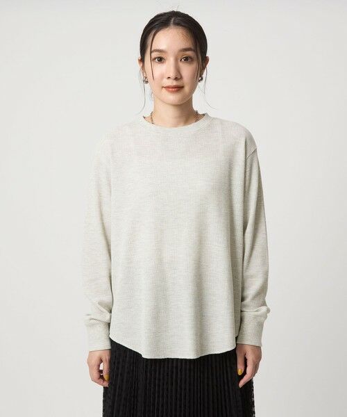 green label relaxing / グリーンレーベル リラクシング カットソー | 【WEB限定】＜at ease＞ワッフル ロングスリーブ カットソー | 詳細11