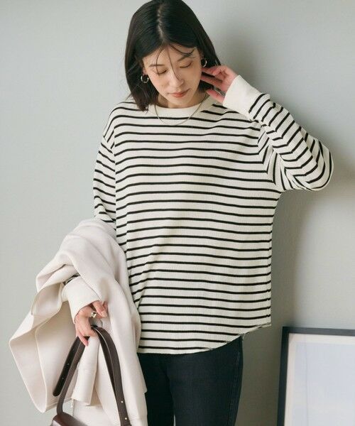 green label relaxing / グリーンレーベル リラクシング カットソー | 【WEB限定】＜at ease＞ワッフル ロングスリーブ カットソー | 詳細16