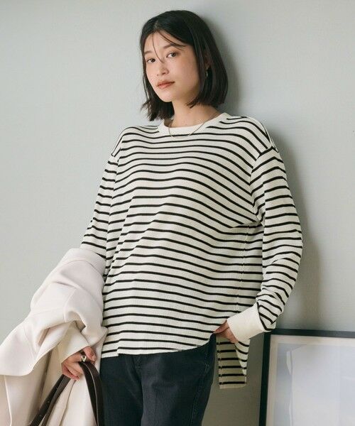 green label relaxing / グリーンレーベル リラクシング カットソー | 【WEB限定】＜at ease＞ワッフル ロングスリーブ カットソー | 詳細17