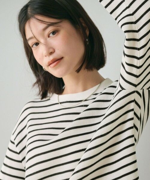 green label relaxing / グリーンレーベル リラクシング カットソー | 【WEB限定】＜at ease＞ワッフル ロングスリーブ カットソー | 詳細19