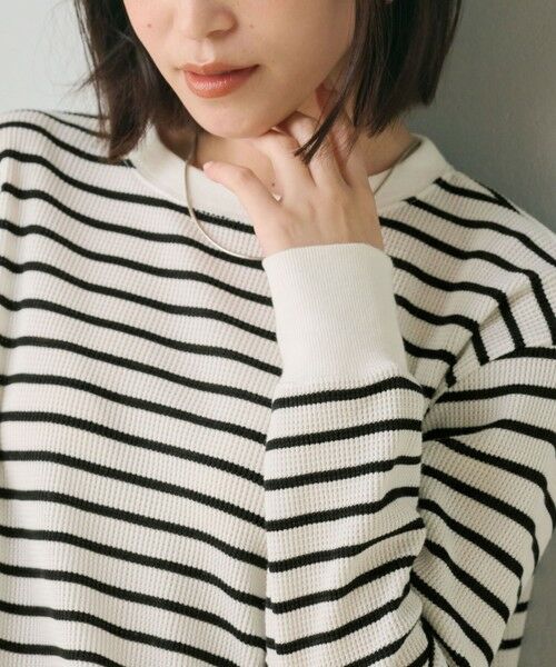 green label relaxing / グリーンレーベル リラクシング カットソー | 【WEB限定】＜at ease＞ワッフル ロングスリーブ カットソー | 詳細20