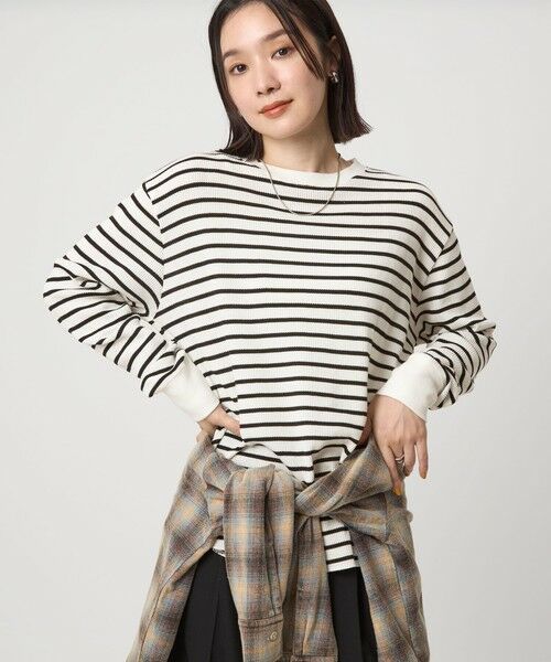 green label relaxing / グリーンレーベル リラクシング カットソー | 【WEB限定】＜at ease＞ワッフル ロングスリーブ カットソー | 詳細23