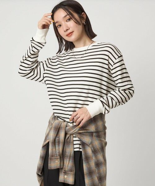 green label relaxing / グリーンレーベル リラクシング カットソー | 【WEB限定】＜at ease＞ワッフル ロングスリーブ カットソー | 詳細24