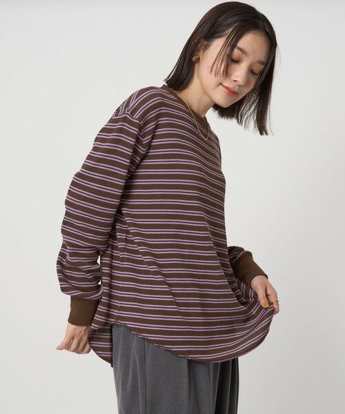 green label relaxing / グリーンレーベル リラクシング カットソー | 【WEB限定】＜at ease＞ワッフル ロングスリーブ カットソー | 詳細27