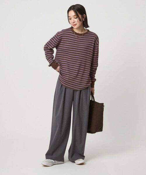 green label relaxing / グリーンレーベル リラクシング カットソー | 【WEB限定】＜at ease＞ワッフル ロングスリーブ カットソー | 詳細29