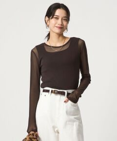 green label relaxing / グリーンレーベル リラクシング カットソー | チュール クルーネック プルオーバー