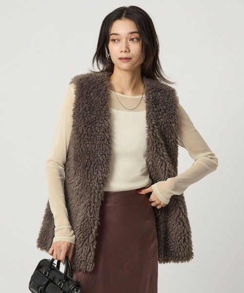 green label relaxing / グリーンレーベル リラクシング カットソー | チュール クルーネック プルオーバー | 詳細1