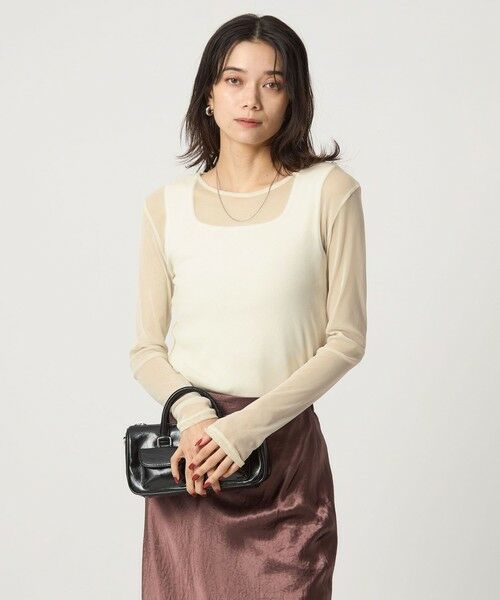 green label relaxing / グリーンレーベル リラクシング カットソー | チュール クルーネック プルオーバー | 詳細4