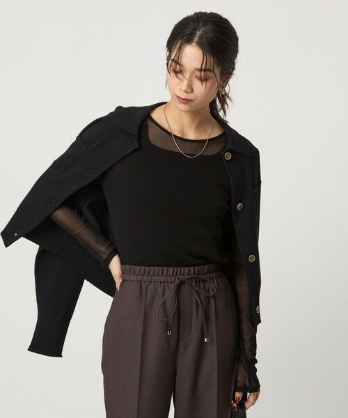 green label relaxing / グリーンレーベル リラクシング カットソー | チュール クルーネック プルオーバー | 詳細10