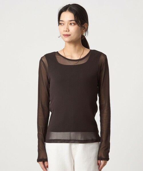 green label relaxing / グリーンレーベル リラクシング カットソー | チュール クルーネック プルオーバー | 詳細20