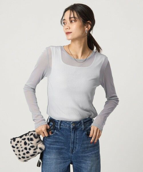 green label relaxing / グリーンレーベル リラクシング カットソー | チュール クルーネック プルオーバー | 詳細23