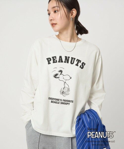 green label relaxing / グリーンレーベル リラクシング カットソー | ＜at ease＞PEANUTS ロングスリーブ カットソー | 詳細1