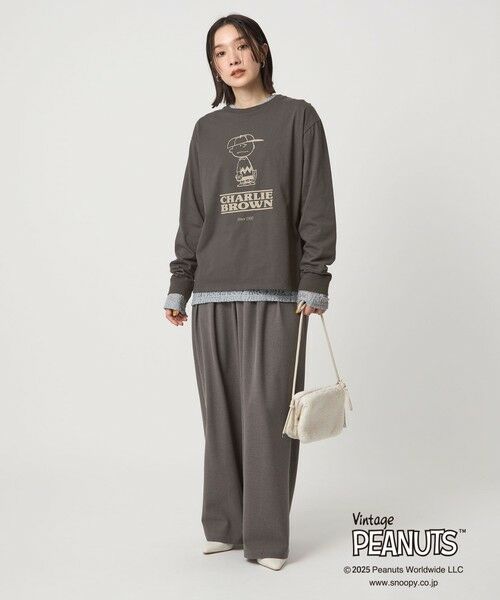 green label relaxing / グリーンレーベル リラクシング カットソー | ＜at ease＞PEANUTS ロングスリーブ カットソー | 詳細15