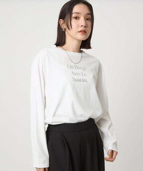 green label relaxing / グリーンレーベル リラクシング カットソー | 【WEB限定】＜at ease＞グラフィック ロングスリーブ Tシャツ | 詳細2