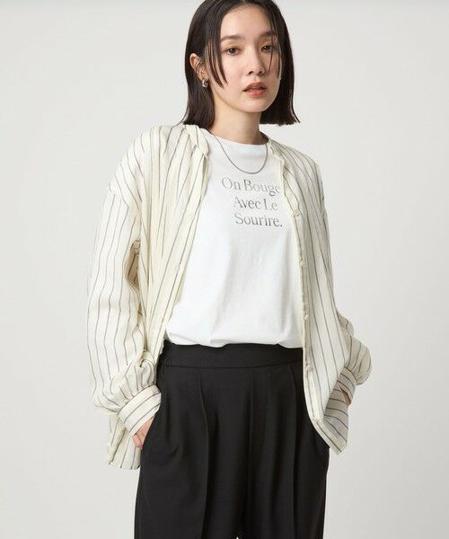 green label relaxing / グリーンレーベル リラクシング カットソー | 【WEB限定】＜at ease＞グラフィック ロングスリーブ Tシャツ | 詳細3