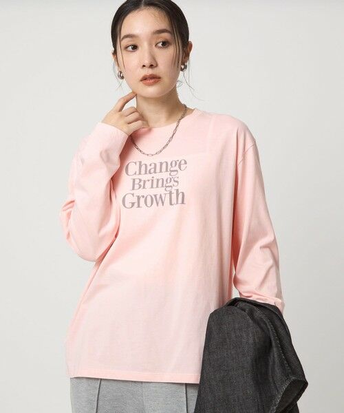 green label relaxing / グリーンレーベル リラクシング カットソー | 【WEB限定】＜at ease＞グラフィック ロングスリーブ Tシャツ | 詳細10