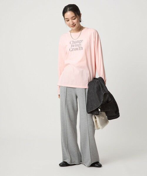 green label relaxing / グリーンレーベル リラクシング カットソー | 【WEB限定】＜at ease＞グラフィック ロングスリーブ Tシャツ | 詳細11