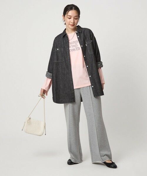 green label relaxing / グリーンレーベル リラクシング カットソー | 【WEB限定】＜at ease＞グラフィック ロングスリーブ Tシャツ | 詳細12