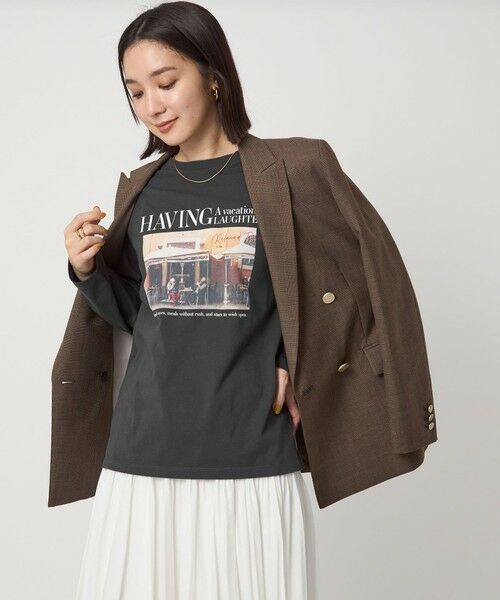 green label relaxing / グリーンレーベル リラクシング カットソー | 【WEB限定】＜at ease＞フォト ロングスリーブ Tシャツ | 詳細2