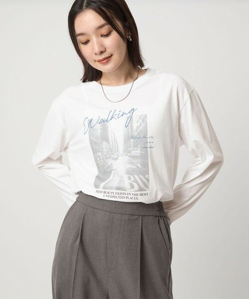 green label relaxing / グリーンレーベル リラクシング カットソー | 【WEB限定】＜at ease＞フォト ロングスリーブ Tシャツ | 詳細10