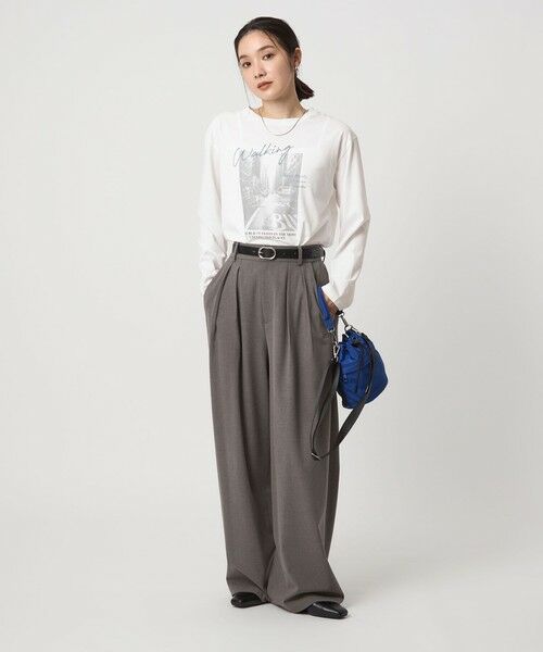 green label relaxing / グリーンレーベル リラクシング カットソー | 【WEB限定】＜at ease＞フォト ロングスリーブ Tシャツ | 詳細11