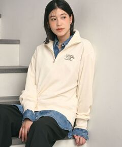 green label relaxing / グリーンレーベル リラクシング カットソー | 【WEB限定】＜at ease＞ベロア ハーフジップ プルオーバー