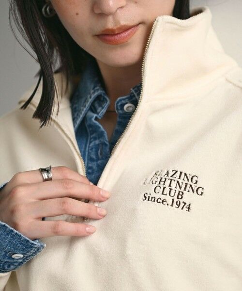 green label relaxing / グリーンレーベル リラクシング カットソー | 【WEB限定】＜at ease＞ベロア ハーフジップ プルオーバー | 詳細3