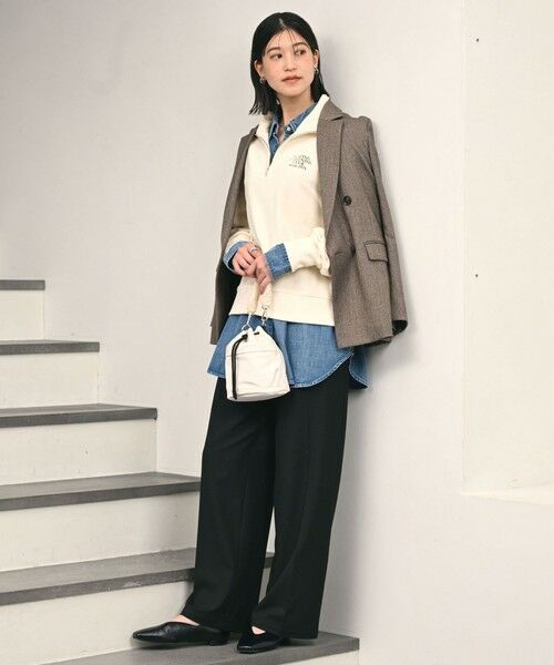 green label relaxing / グリーンレーベル リラクシング カットソー | 【WEB限定】＜at ease＞ベロア ハーフジップ プルオーバー | 詳細4