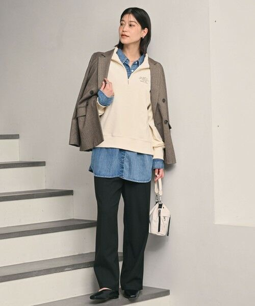 green label relaxing / グリーンレーベル リラクシング カットソー | 【WEB限定】＜at ease＞ベロア ハーフジップ プルオーバー | 詳細5