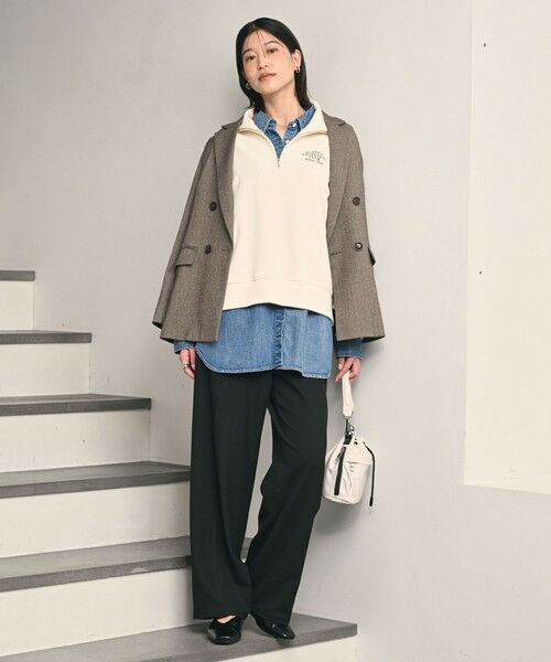 green label relaxing / グリーンレーベル リラクシング カットソー | 【WEB限定】＜at ease＞ベロア ハーフジップ プルオーバー | 詳細6