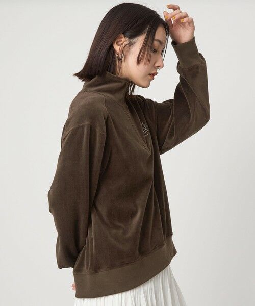green label relaxing / グリーンレーベル リラクシング カットソー | 【WEB限定】＜at ease＞ベロア ハーフジップ プルオーバー | 詳細17