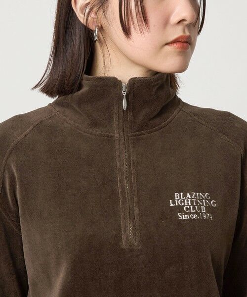 green label relaxing / グリーンレーベル リラクシング カットソー | 【WEB限定】＜at ease＞ベロア ハーフジップ プルオーバー | 詳細23