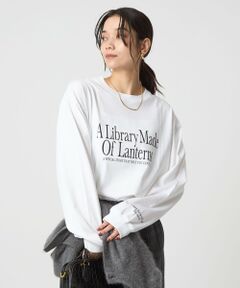 green label relaxing / グリーンレーベル リラクシング カットソー | ブックストア ロゴ ロングスリーブ Tシャツ