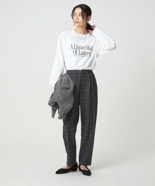 green label relaxing / グリーンレーベル リラクシング カットソー | ブックストア ロゴ ロングスリーブ Tシャツ | 詳細1