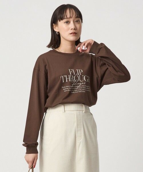 green label relaxing / グリーンレーベル リラクシング カットソー | ブックストア ロゴ ロングスリーブ Tシャツ | 詳細18