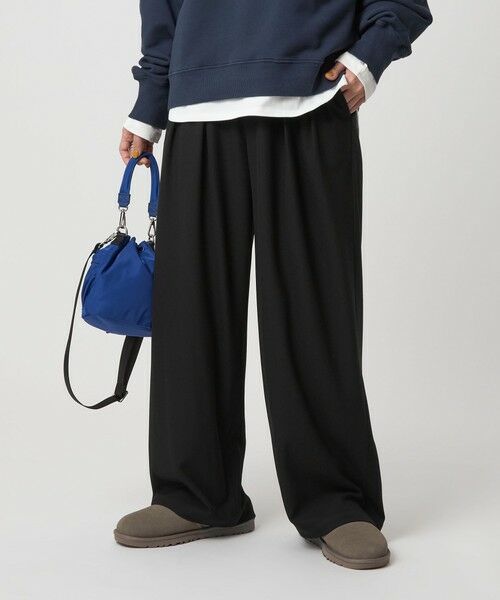 green label relaxing / グリーンレーベル リラクシング スラックス・ドレスパンツ | 【WEB限定】＜at ease＞スラックス パンツ マシンウォッシャブル ストレッチ 帯電防止 | 詳細1