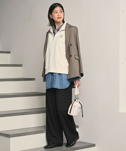 green label relaxing / グリーンレーベル リラクシング その他パンツ | 【WEB限定】＜at ease＞オルマイ ワイド パンツ マシンウォッシャブル ストレッチ 帯電防止 | 詳細3