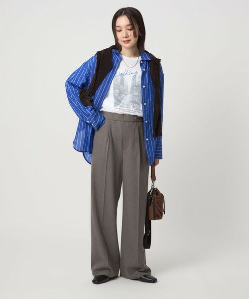 green label relaxing / グリーンレーベル リラクシング その他パンツ | 【WEB限定】＜at ease＞オルマイ ワイド パンツ マシンウォッシャブル ストレッチ 帯電防止 | 詳細22