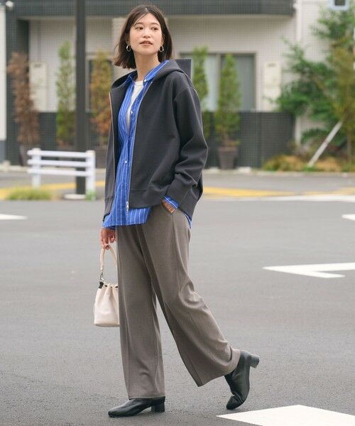 green label relaxing / グリーンレーベル リラクシング その他パンツ | 【WEB限定】＜at ease＞オルマイ ワイド パンツ マシンウォッシャブル ストレッチ 帯電防止 | 詳細19