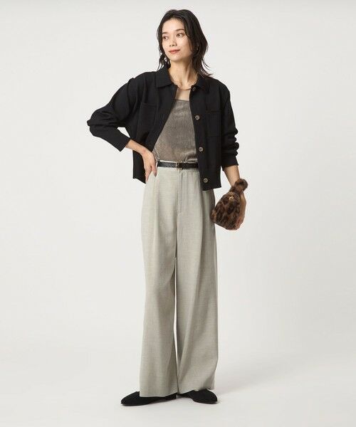 green label relaxing / グリーンレーベル リラクシング その他パンツ | ［size SHORT/TALLあり］パウダリー ワイド パンツ | 詳細5