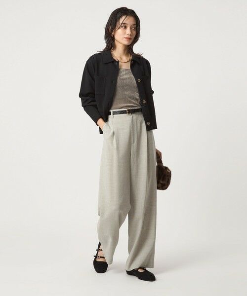 green label relaxing / グリーンレーベル リラクシング その他パンツ | ［size SHORT/TALLあり］パウダリー ワイド パンツ | 詳細6