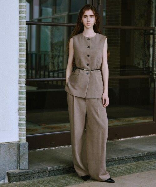 green label relaxing / グリーンレーベル リラクシング その他パンツ | ［size SHORT/TALLあり］パウダリー ワイド パンツ | 詳細8