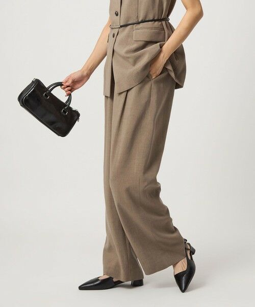 green label relaxing / グリーンレーベル リラクシング その他パンツ | ［size SHORT/TALLあり］パウダリー ワイド パンツ | 詳細9