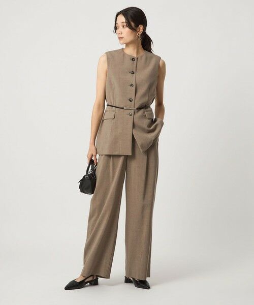 green label relaxing / グリーンレーベル リラクシング その他パンツ | ［size SHORT/TALLあり］パウダリー ワイド パンツ | 詳細10