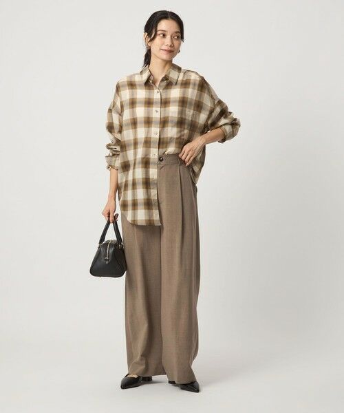 green label relaxing / グリーンレーベル リラクシング その他パンツ | ［size SHORT/TALLあり］パウダリー ワイド パンツ | 詳細12